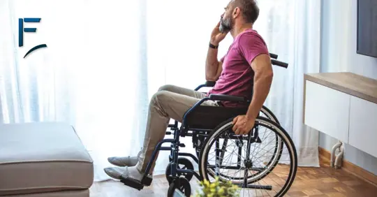 man on wheelchair thinking